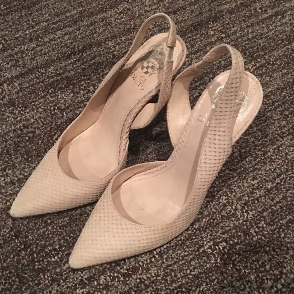 Vince Camino Snakeskin Heels